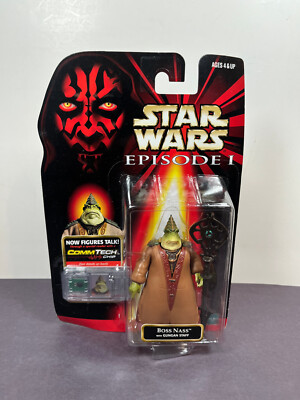 Star Wars Episode I BOSS NASS Gungan Staff CommTech Chip Figure 1999 Hasbro