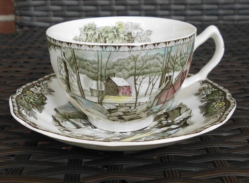 JOHNSON BROS BROTHERS FRIENDLY VILLAGE CUP AND SAUCER 