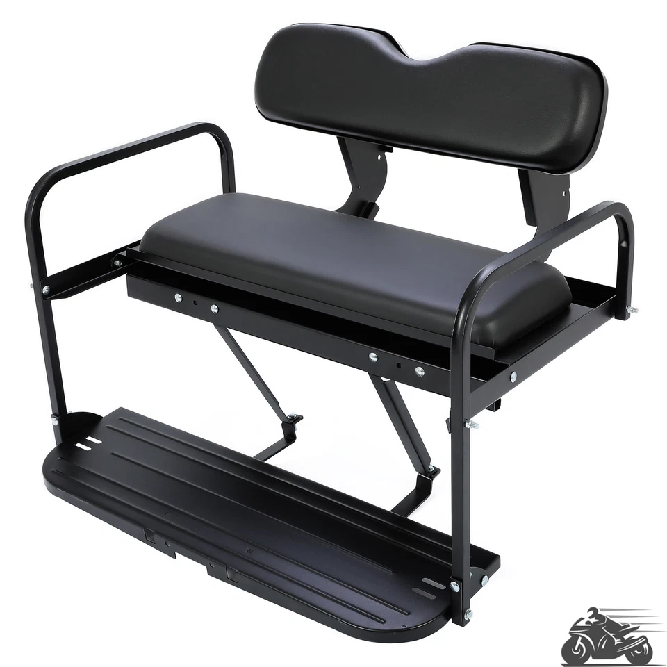 Kit de asiento trasero abatible asiento trasero para carro de golf Yamaha G14 G16 G19 G22 acero negro Foto 2 de 4
