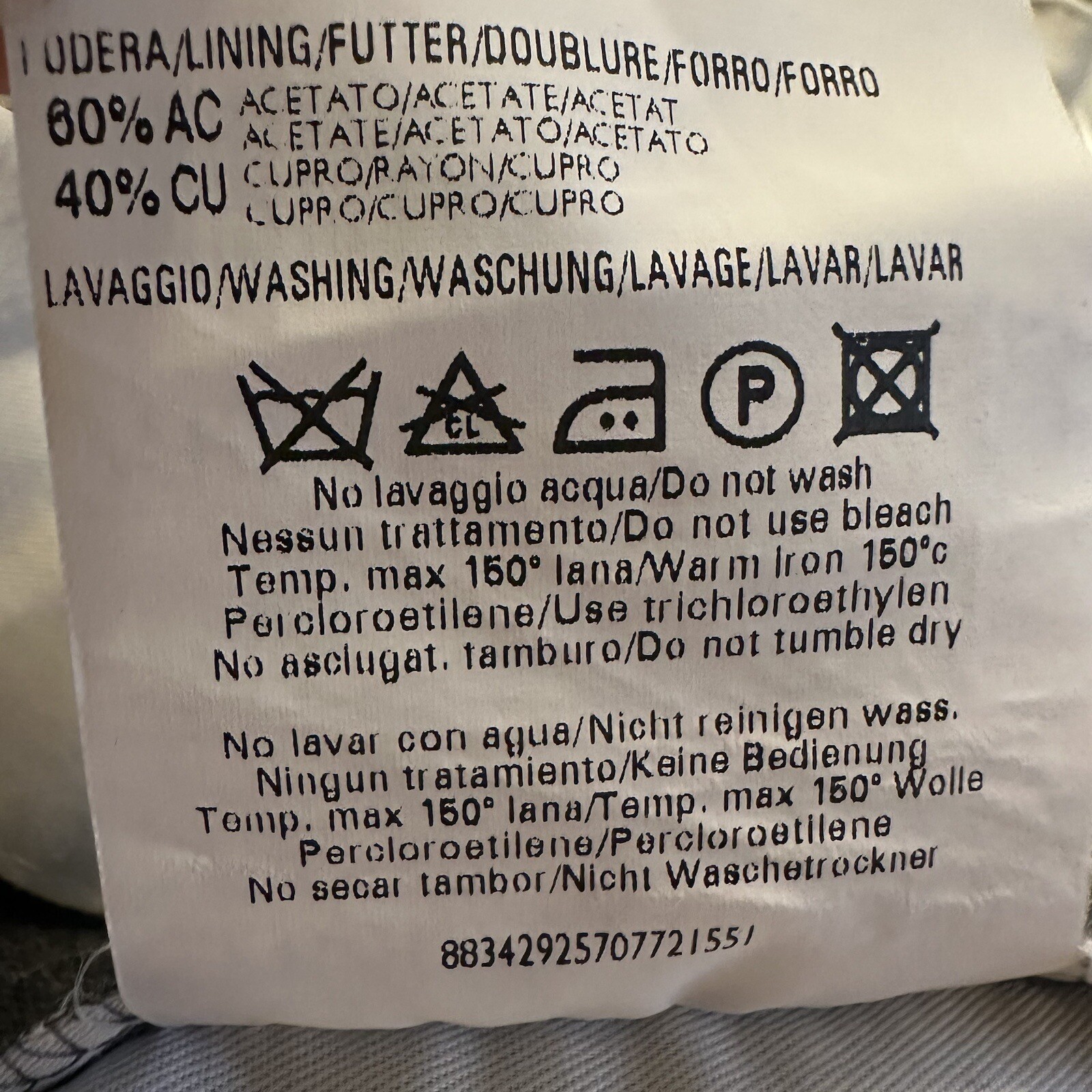 ZANELLA  Solid Grey TODD Flat Front Wool Pants 38… - image 7