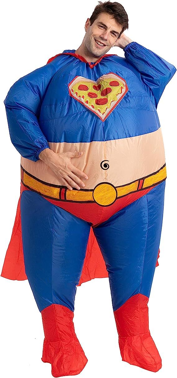 Spooktacular Creations Chunky Chubby Inflatable Men Costume Fat Suit -Adult