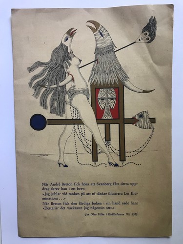 Max Walter SVANBERG 2 Lithographie Pochoir Souscription Rimbaud Surréalisme 1959 - Foto 1 di 6