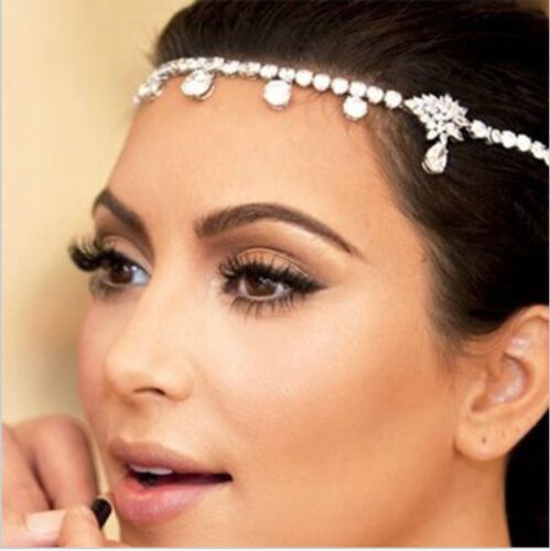 Wedding Crystal Bridal Jewellery Rhinestone Celebrity Headdress Head Band Piece - Picture 1 of 4