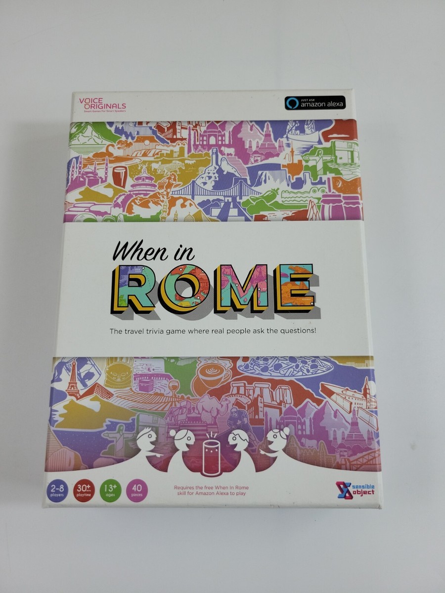 When in Rome Travel Trivia Game Amazon Alexa Family Board Games