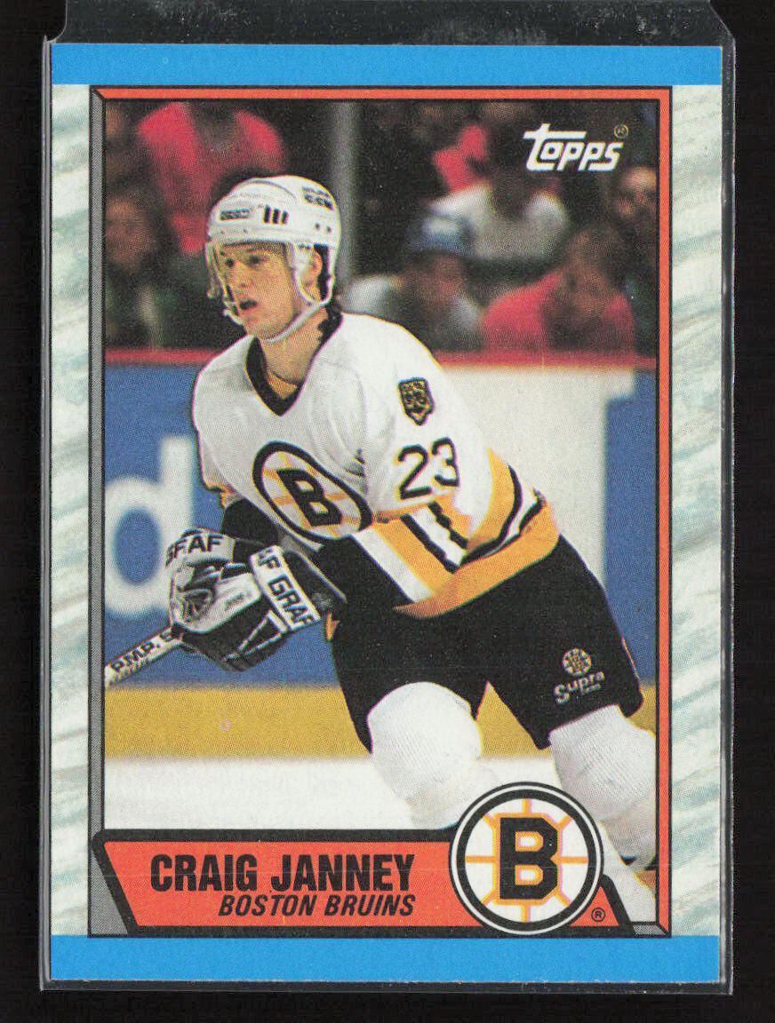 Craig Janney #190 Hockey Cards 1989 Topps trading card — raw and PSA graded price guide