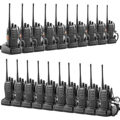 Walkie Talkies for Adults, 20Pcs/10 Pair Two Way Radios, Rechargeable Long Rang