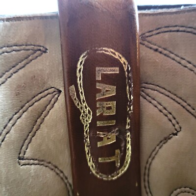 Vintage Lariat Leather Cowboy Boots - Brown Leather - Men