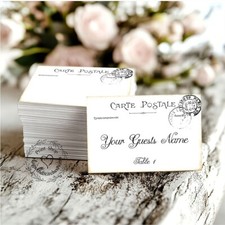 FRENCH POSTCARD FLAT WEDDING FLAT PLACE CARDS, TAGS or ESCORT CARDS 420