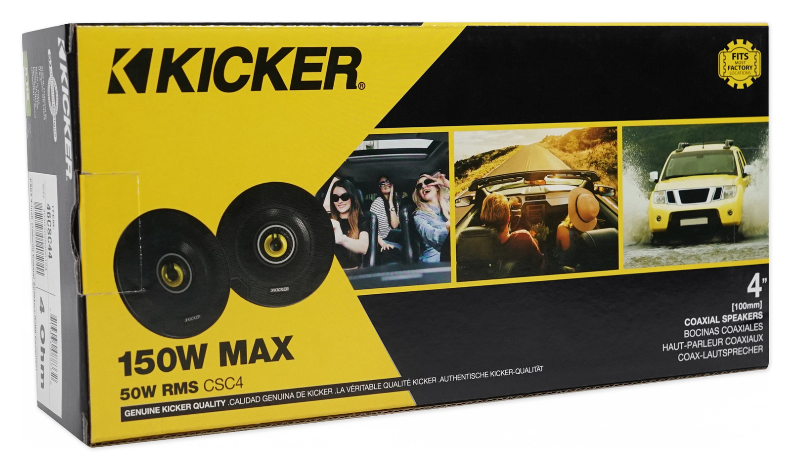 4 KICKER 46CSC44 - 4 300-ваттных 4-омных 2-полосных автомобильных Аудио-коаксиальных динамика CSC44