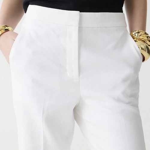 Jcrew Kate Straight Leg Pant In Stretch Linen Blend New Without Tags Size 8 - Picture 2 of 12