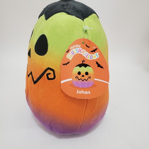 Peluche zucca colorato Squishmallow Halloween Johan Ombre 9" nuovo con etichette - Foto 3 di 5