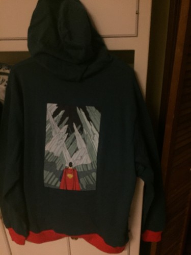 Superman Ice Fortress Hoodie World’s Finest Collection DC comics brand new 2x - Picture 11 of 12