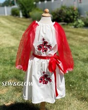 Vyshyvanka Ukrainian embroidery dress for 5-6 years old girl