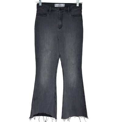 Hollister Women's Curvy Vintage Flare Jeans Size 9S Medium Wash Black Denim  26x2