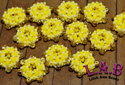 2 or 10pc- Fine, Handmade Beaded Beads -Miyuki and Czech glass -Lilah