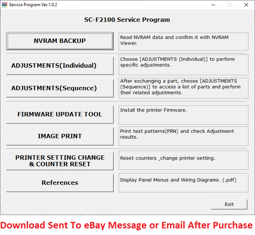 Epson Plotter Service Program SureColor F2100 + Compatible F2000 Service Manual - 第 1/6 張圖片