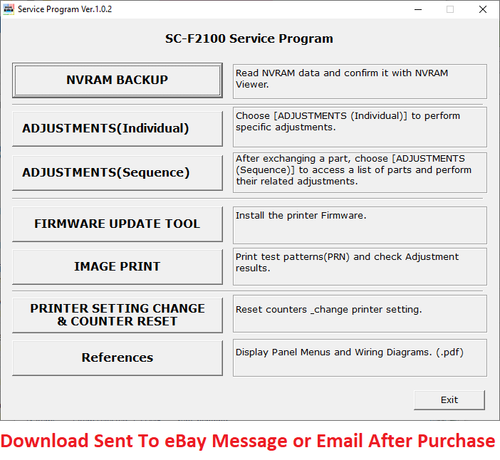 Epson Plotter Service Program SureColor F2100 + Compatible F2000 Service Manual - Afbeelding 1 van 6