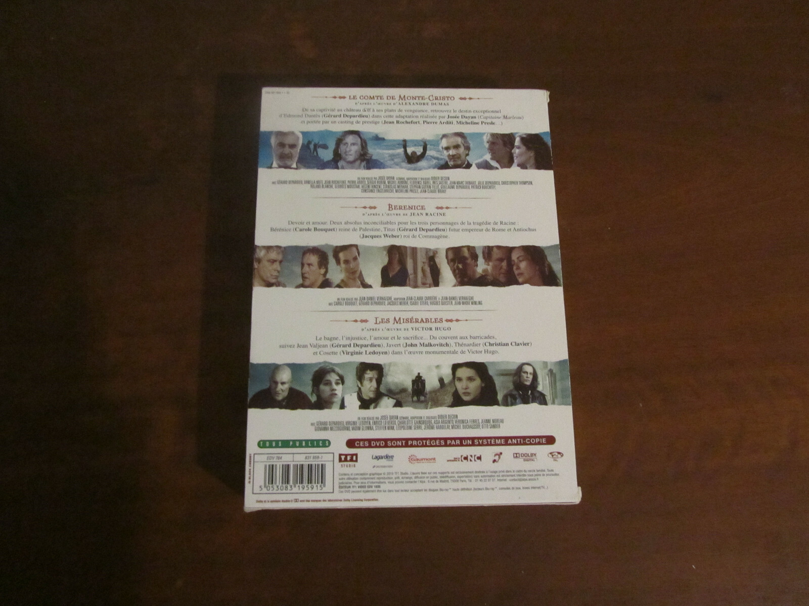GERARD DEPARDIEU 3 Films- Coffret 5 DVD - Le Comte de Monte Cristo