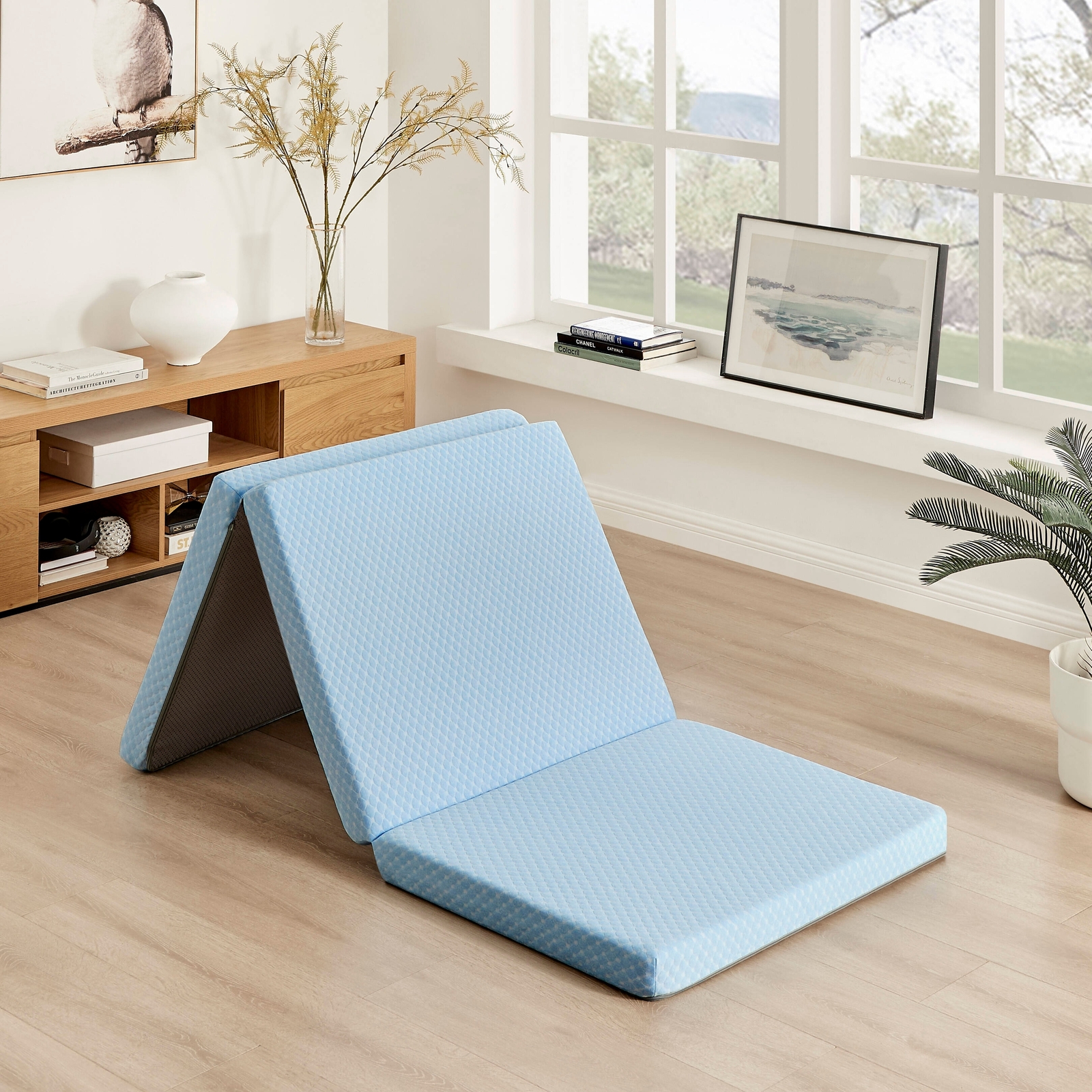 RunFine 3 Inch Tri Folding Mattress Topper Twin with