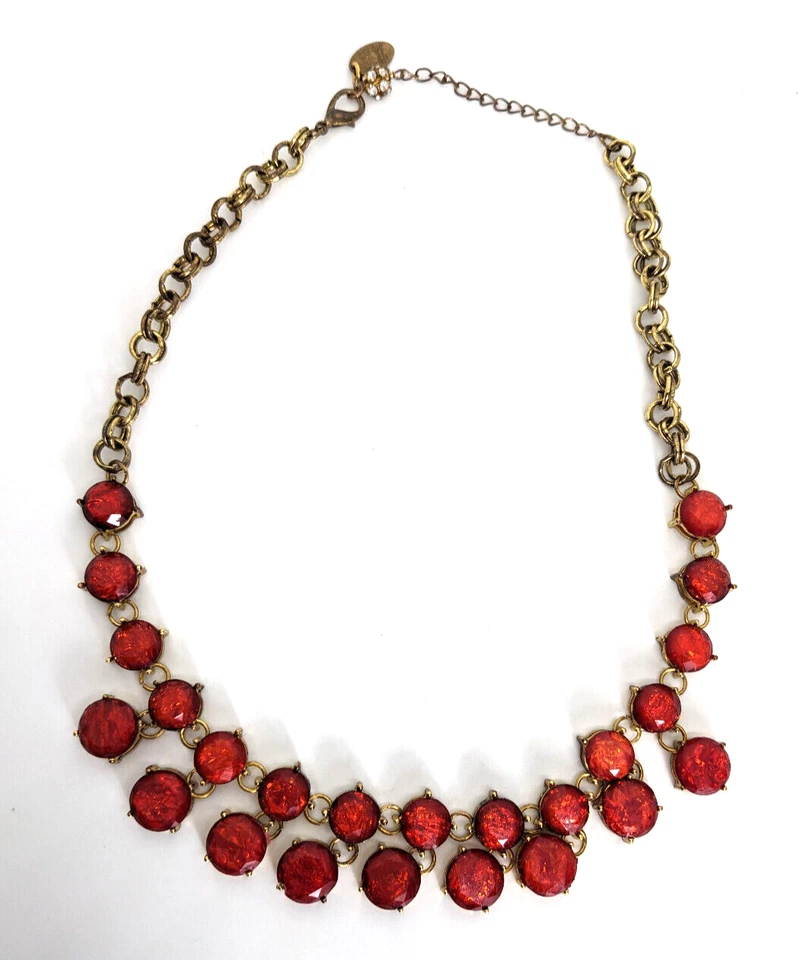 Impresionante collar John Wind rojo opalescente firmado Foto 2 de 4