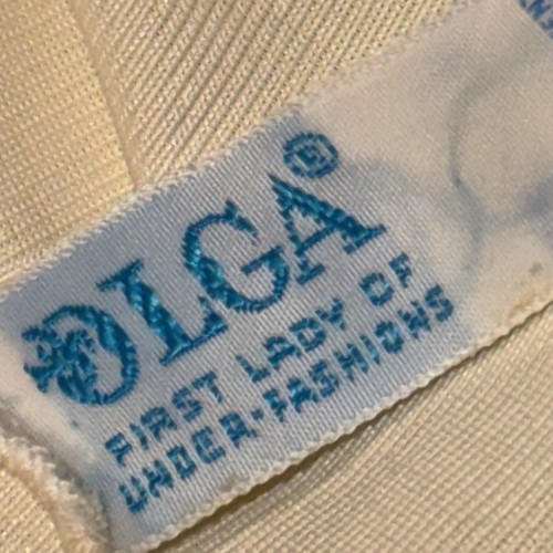 Vintage Olga Nightgown/Slip Large Nylon Long Lace Trim Keyhole Bodice Sz 36 / L - Picture 6 of 8