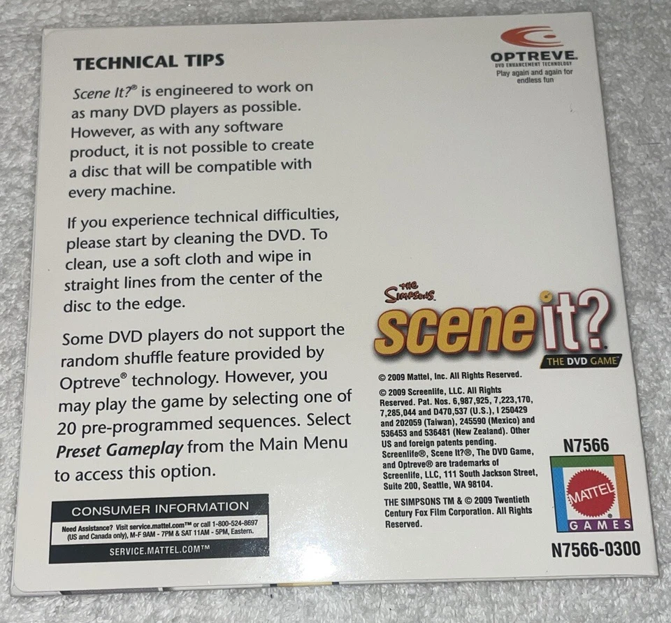 The Simpsons Scene It Game DVD Replacement Pieces Part Cardboard Sleeve - Image 2 of 4