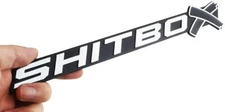 1Pc For SHITBOX LSX LS Emblem 3D Car Fender Badge Decal Truck Chrome Black