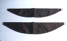 Pair of Mostyns Canford Chocolate Brown Curtain Tiebacks Holdbacks 26" #13D60