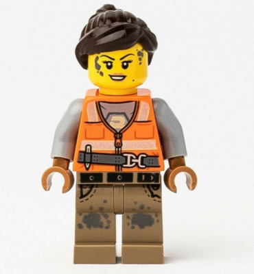 New LEGO Nanna Construction Worker Minifigure Hidden Side 70423 (hs012)