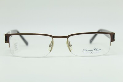 2 Units NEW AMERICAN CLASSICS MATTHEWS Bronze Half Rim EYEGLASSES 54-19-145 #184