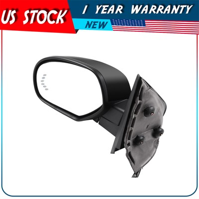 ?Driver LH For 07-13 GMC Chevy Power Memory Heated Arrow Puddle Lights Mirror