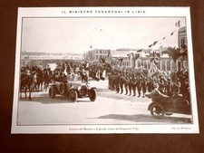 Arrivo in Libia del Ministro Luigi Federzoni nel 1924 Sul lungomare Volpi