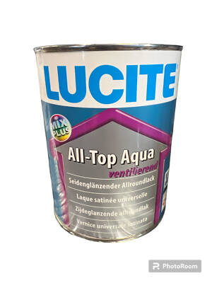 (17,18 /L) Lucite All Top Aqua Satin Ventilierend Lack Basis 0 2,325L