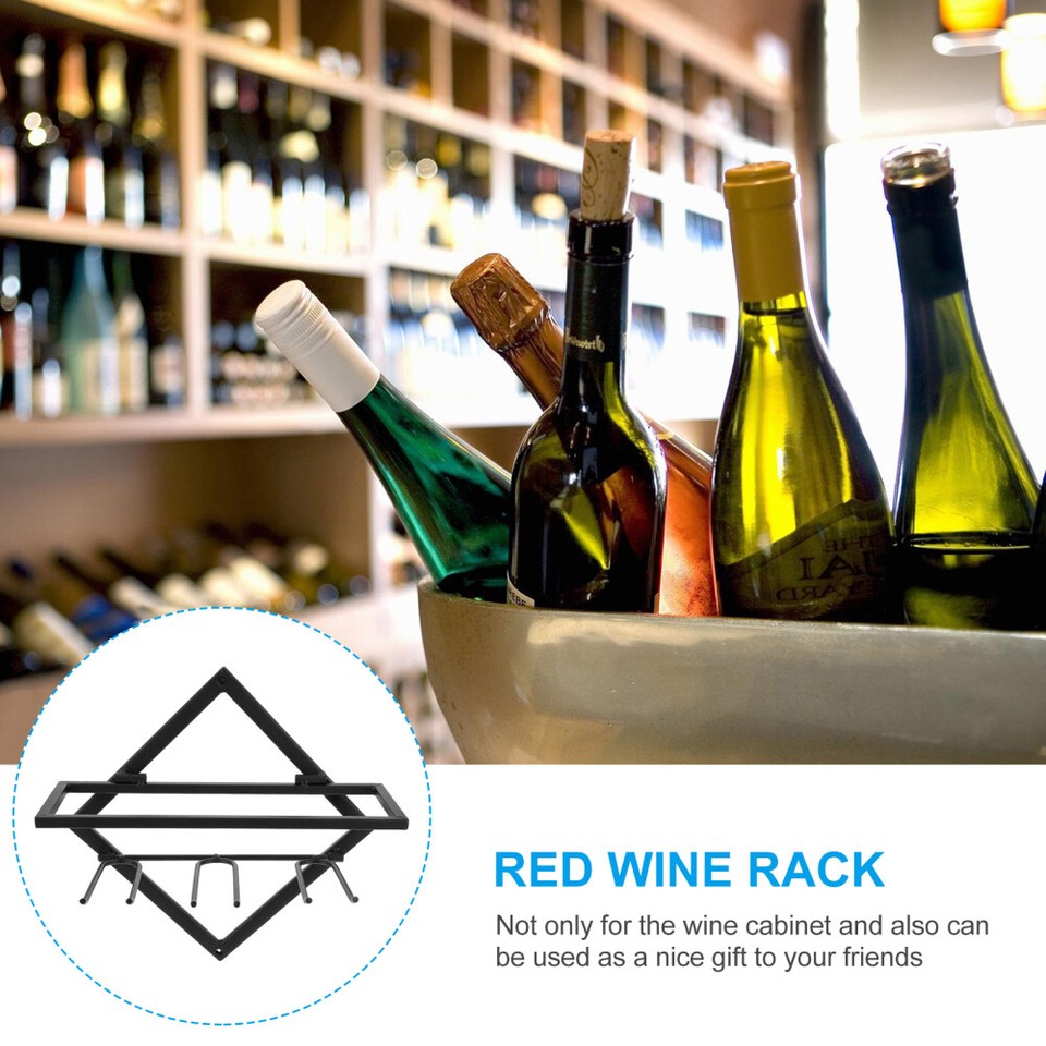 Metal Wall Wine Shelf Iron Wine Bottle Holder Wine Glass Hanger Rack eBay