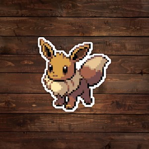 8 Bit Eevee Pokemon Decal Sticker Ebay