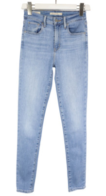 Levi's 721 High Rise Skinny Premium Big E Jeans Damen W26/L30 Stretch Zip Fly
