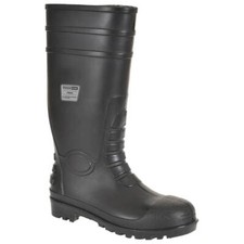 Image of Portwest Safety Wellington Boots Black Size 6.5