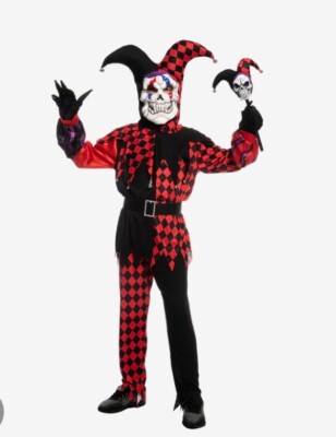 Halloween Costume Cosplay Child Unisex Red    Clown Evil Jester Small IT