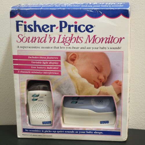 Vintage 90s Fisher Price Baby Monitor Sound 'N Lights Monitor New - Picture 1 of 12