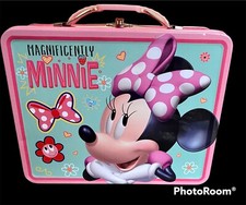Disney Magnificently Minnie Mouse Metal Lunch Box Tin Storage Case