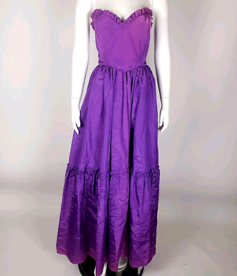 Gunne Sax By Jessica McClintock Dress Size 9 Purple Fairy Prom Vintage 80 |  eBay