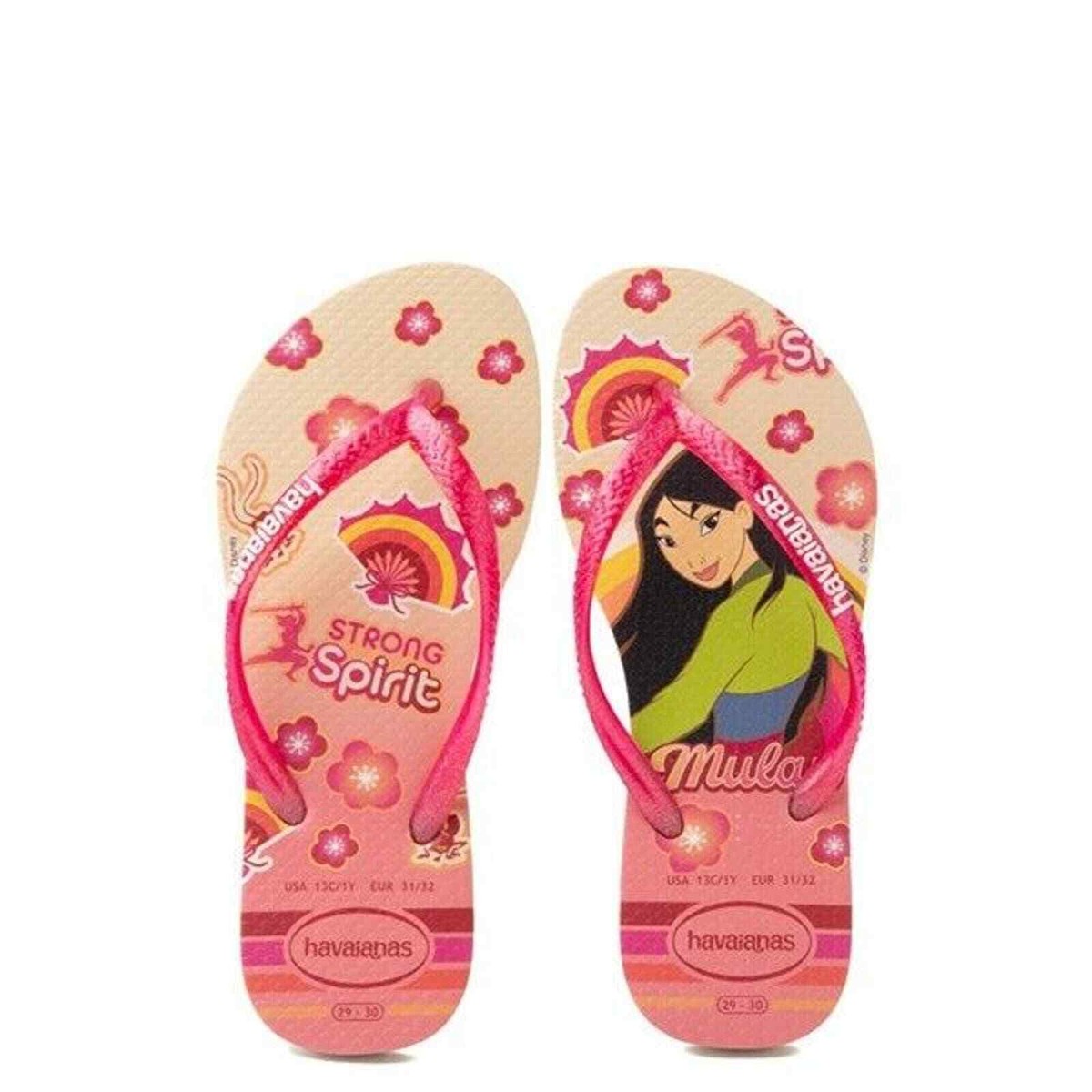 Havaianas Disney Princess Slim Mulan Pink Thong Flip-Flops Sandal