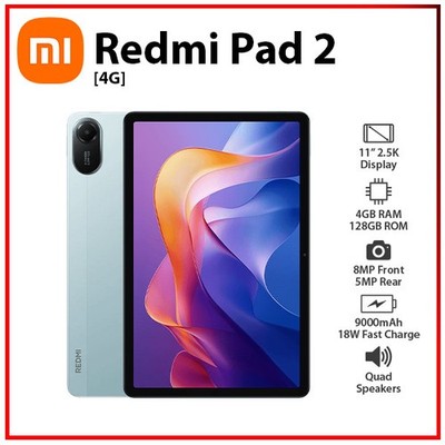 (Wi-Fi+4G) Xiaomi Redmi Pad 2 4G 4GB+128GB GREEN Octa Core Android PC Tablet