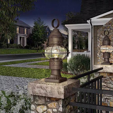 Designers Fountain 5.75 In. Oil Rubbed Bronze Pier Mount for Outdoor Post Lamps