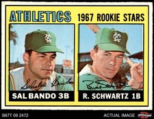 1967 Topps #33 Sal Bando / Randy Schwartz Athletics RCs RC 6.5 - EX/MT+
