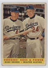1958 Topps Dodgers' Boss & Power ( ) Duke Snider Walter Alston #314 HOF 0rs0
