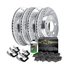 Hart Brakes Front Rear Brakes and Rotors Kit Front Rear Brake Pads Brake Ro...