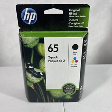 HP 65 2pack Combo Ink Cartridges Black and Color HP65 New Genuine