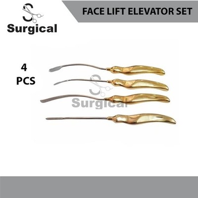 Face Lift Browlift Dissector & Elevator | Set 4 Pcs | Plastic Surgery Instrument