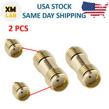 2Pcs SMA Female Jack to SMA Female Jack Straight RF Adapter Connectors